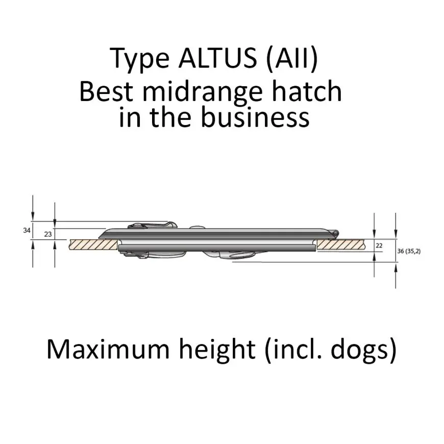 “Altus dæks- og ventilationsluge 45,7 x 32,7 cm i dark smoke”